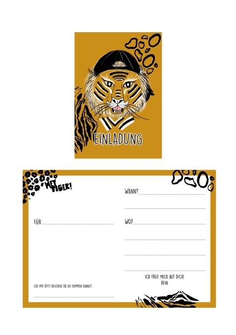 Geburtstagseinladungen &bdquo;Hey Tiger!&ldquo; (6 St.) - Anja Garschhammer