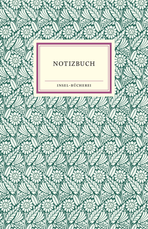 Notizbuch Insel-Bücherei »Blumendekor waldgrün«