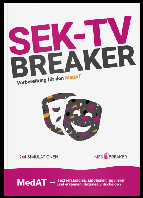 MedAT 624 SEK-TV-Fragen, Emotionen erkennen, regulieren, soziales Entscheiden, Textverst&auml;ndnis | - Annika Marktl, Tanja P&auml;uerl, Tara Buchleitner, Michael Neulinger