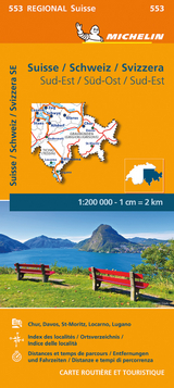 Suisse Sud-Est - Michelin Regional Map 553 - Michelin