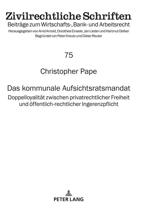 Das kommunale Aufsichtsratsmandat - Christopher Pape