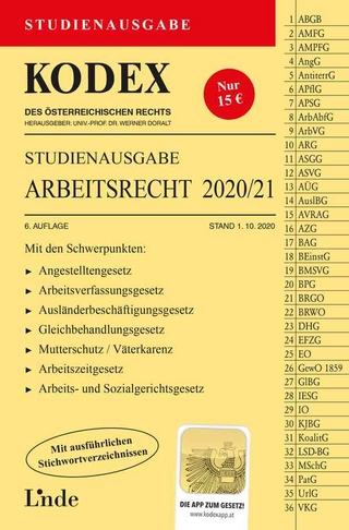 KODEX Studienausgabe Arbeitsrecht 2020/21