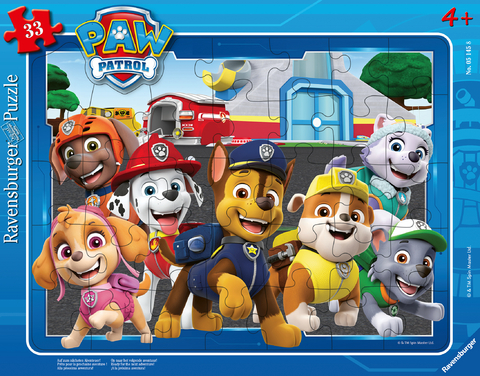 Ravensburger Kinderpuzzle - 05145 Auf zum n&auml;chsten Abenteuer! - Rahmenpuzzle f&uuml;r Kinder ab 3 Jahren, Paw Patrol Puzzle mit 33 Teilen