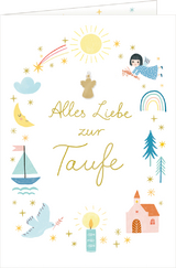 Gru&szlig;karte &ndash; Alles Liebe zur Taufe