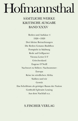 Reden und Aufs&auml;tze 4 - Hugo von Hofmannsthal