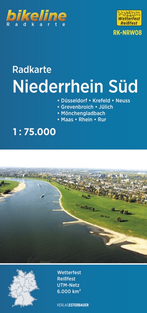 Radkarte Niederrhein S&uuml;d (RK-NRW08) - 