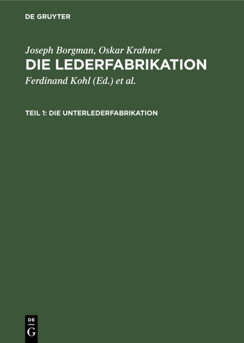 Die Unterlederfabrikation