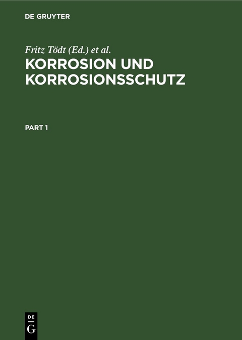 Korrosion und Korrosionsschutz - 