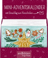 Display Adventskalender zum Verschicken (DIN A6) mit 24 T&uuml;rchen und Kuvert