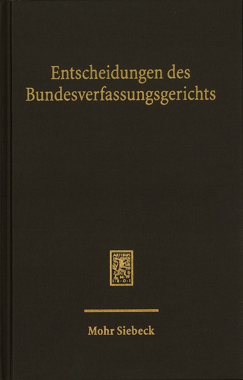 Entscheidungen des Bundesverfassungsgerichts (BVerfGE) - 