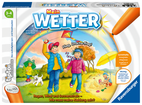 Ravensburger tiptoi Spiel 00074 Mein Wetter &ndash; Lernspiel von Ravensburger ab 3 Jahren f&uuml;r 1-4 Spieler - Anna Oppolzer, Stefan Klo&szlig;