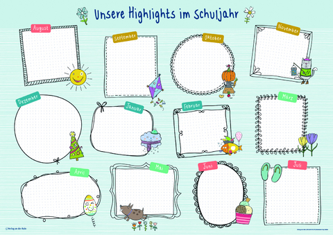 Unsere Highlights im Schuljahr - ein Überblicksposter, A1 - 