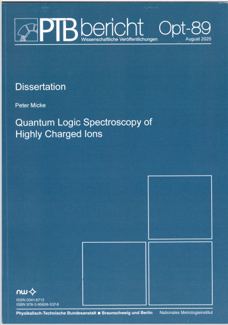 Quantum Logic Spectroscopy of Highly Charged Ions - Peter Micke