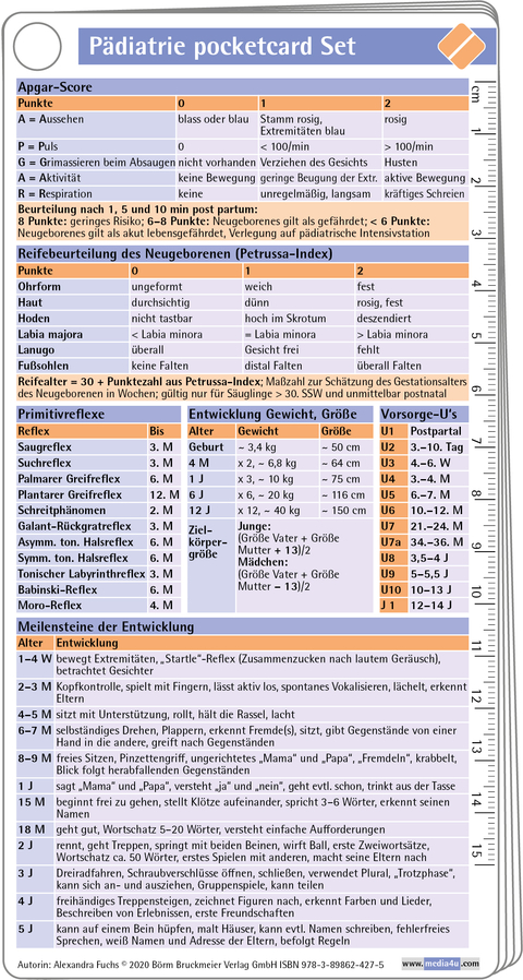 P&auml;diatrie pocketcard Set - Alexandra Fuchs