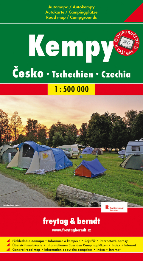 Tschechien - Campingpl&auml;tze (1:500.000, Softcover)
