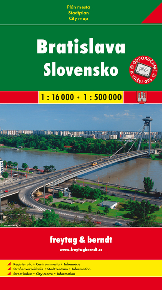 Bratislava + Slovensko / Pressburg + Slowakei (Stadtplan 1:16.000 + Autokarte 1:500.000)