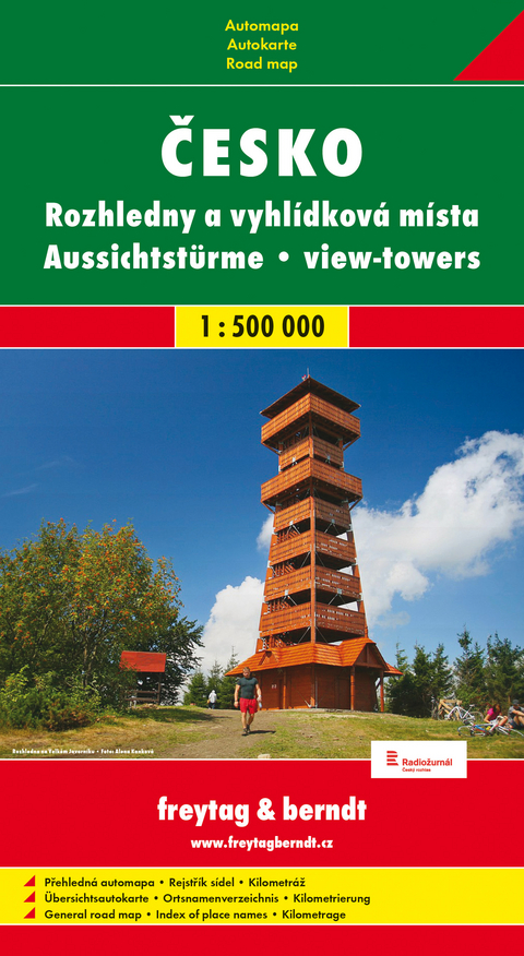 Tschechien - Aussichtst&uuml;rme (Autokarte 1:500.000, Hardcover)
