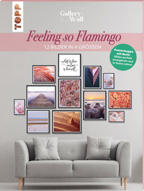 Gallery Wall "Feeling so Flamingo". 12 Bilder in 4 Gr&ouml;&szlig;en - Frederike Treu