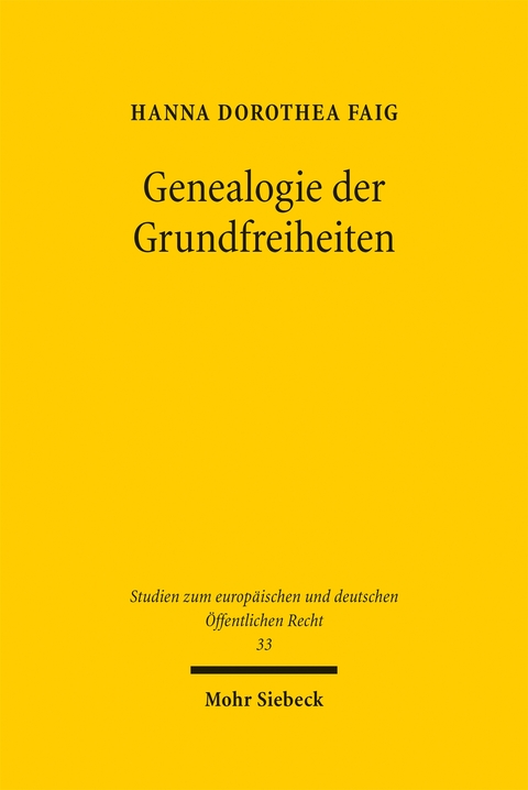 Genealogie der Grundfreiheiten - Hanna Dorothea Faig