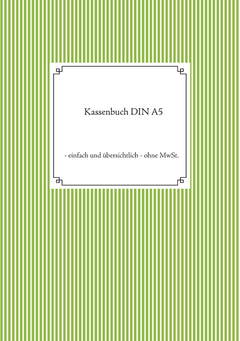 Kassenbuch DIN A5 - Thomas Eschenbach