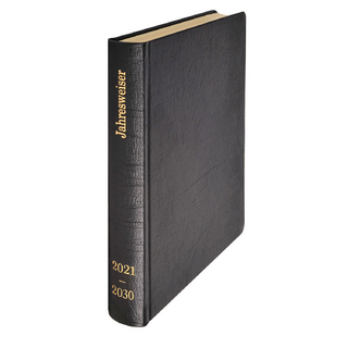 Jahresweiser 2021-2030 Leder schwarz