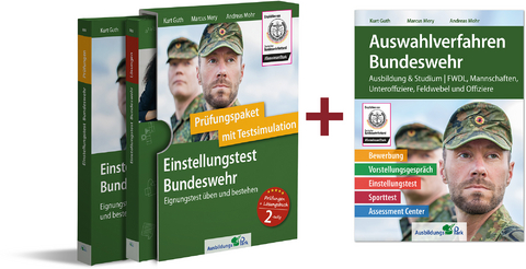 Sparpaket &ndash; Einstellungstest + Auswahlverfahren Bundeswehr - Kurt Guth, Marcus Mery, Andreas Mohr
