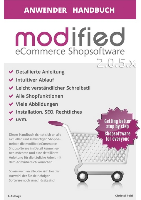 Anwenderhandbuch modified eCommerce 2.0.5.x - Christel Pohl