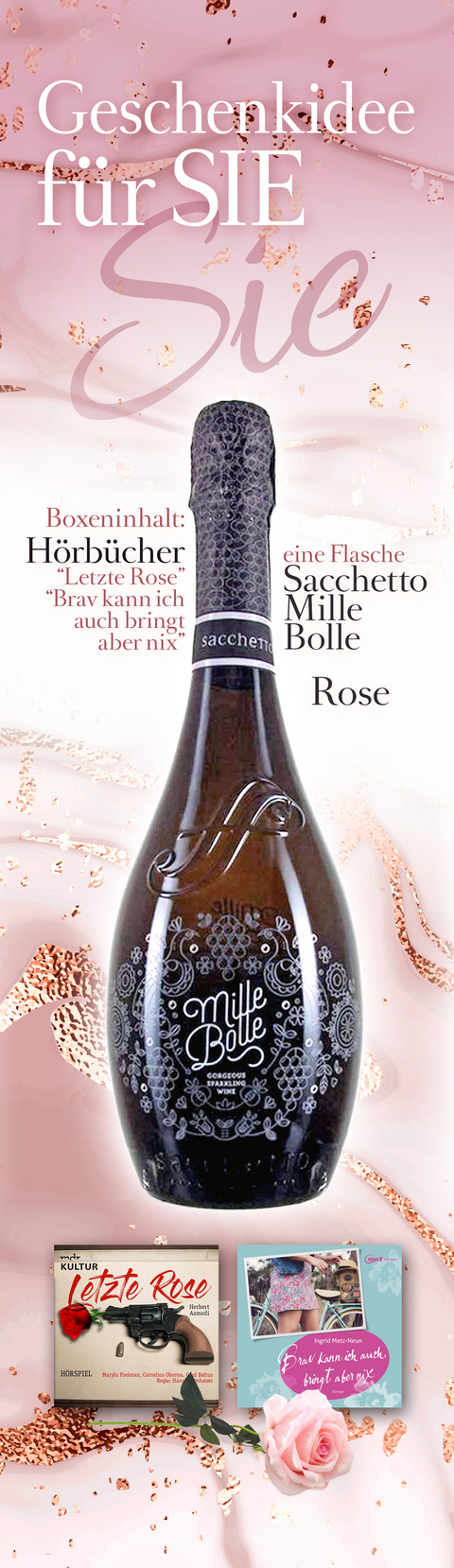 Geschenkidee f&uuml;r Sie - Bringt Aber Nix Letzte Rose / Brav Kann Ich Auch