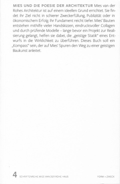 Mies und die Poesie der Architektur - J&ouml;rn K&ouml;ppler, Wita Noack