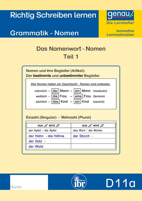 D11a - Grammatik - Nomen Teil 1 - Cornelia Henkel