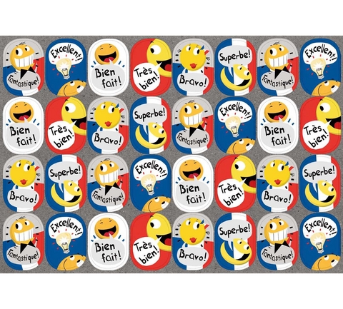 Belobigungssticker: Franz&ouml;sisch - Sticker - exklusiv im Lehrerladen