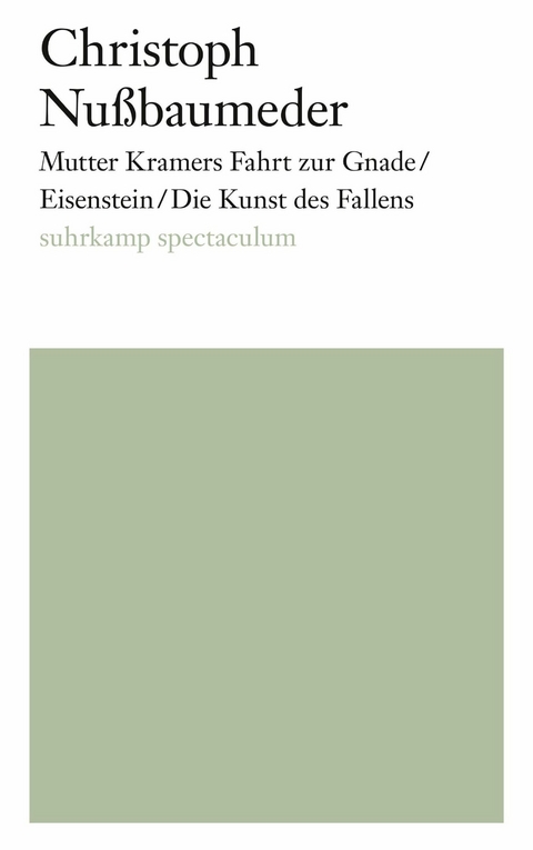 Mutter Kramers Fahrt zur Gnade/Eisenstein/Die Kunst des Fallens - Christoph Nu&szlig;baumeder