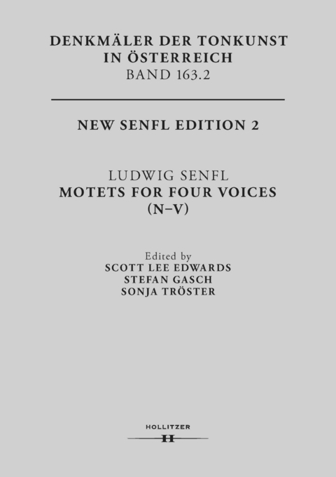 Ludwig Senfl. Motets For Four Voices (N-V) - Scott Lee Edwards, Stefan Gasch, Sonja Tr&ouml;ster