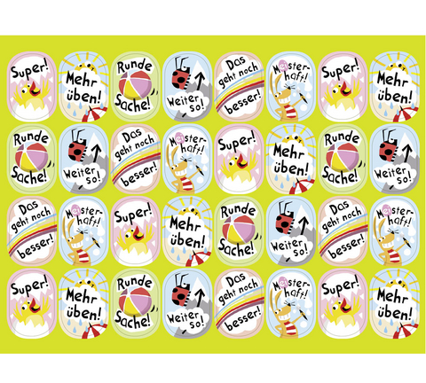 Belobigungssticker: Fr&uuml;hling - Sticker - exklusiv im Lehrerladen