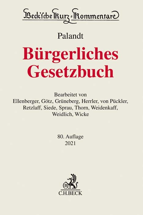 B&uuml;rgerliches Gesetzbuch - 