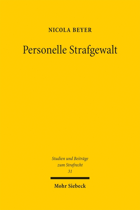 Personelle Strafgewalt - Nicola Beyer