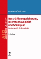Besch&auml;ftigungssicherung, Interessenausgleich und Sozialplan - Ingo Hamm, Rudi Rupp