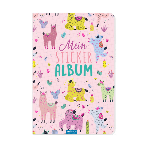 Tr&ouml;tsch Mein Stickeralbum Lama Stickerbuch - 