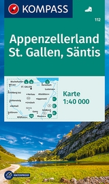 KOMPASS Wanderkarte 112 Appenzellerland, St. Gallen, S&auml;ntis 1:40.000