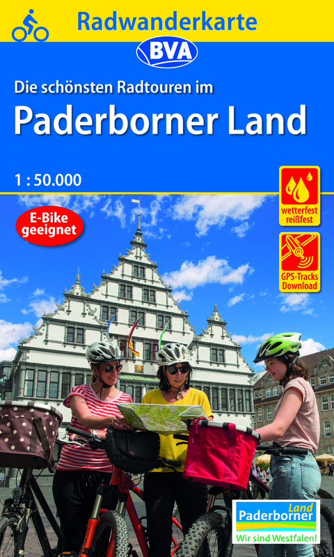 Radwanderkarte BVA Die sch&ouml;nsten Radtouren im Paderborner Land 1:50.000, rei&szlig;- und wetterfest, GPS-Tracks Download