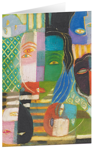 Gegenüber - Kunst-Faltkarten ohne Text (5 Stück)