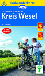 Radwanderkarte BVA Die schönsten Radtrouren im Kreis Wesel 1:50.000, reiß- und wetterfest, GPS-Tracks Download - 