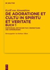 De adoratione et cultu in spiritu et veritate, Buch 1 - 