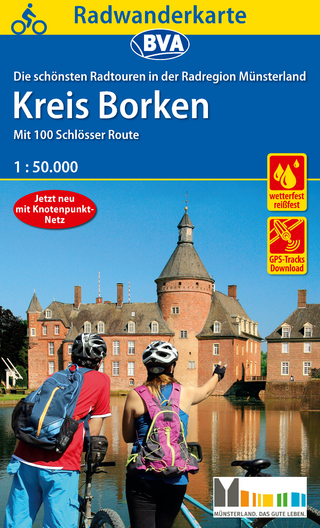 Radwanderkarte BVA Die schönsten Radtouren in der Radregion Münsterland - Kreis Borken, 1:50.000, reiß- und wetterfest, GPS-Tracks Download