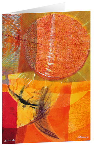 Sonnenuhr - Kunst-Faltkarten ohne Text (5 Stück)