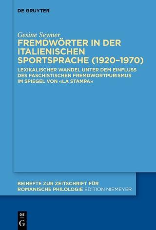 Fremdwörter in der italienischen Sportsprache (1920–1970)
