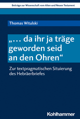 "... da ihr ja tr&auml;ge geworden seid an den Ohren" - Thomas Witulski