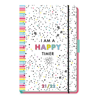 Trötsch Schülerkalender Special mit Gummiband und Stifthalter Happy 2021/2022