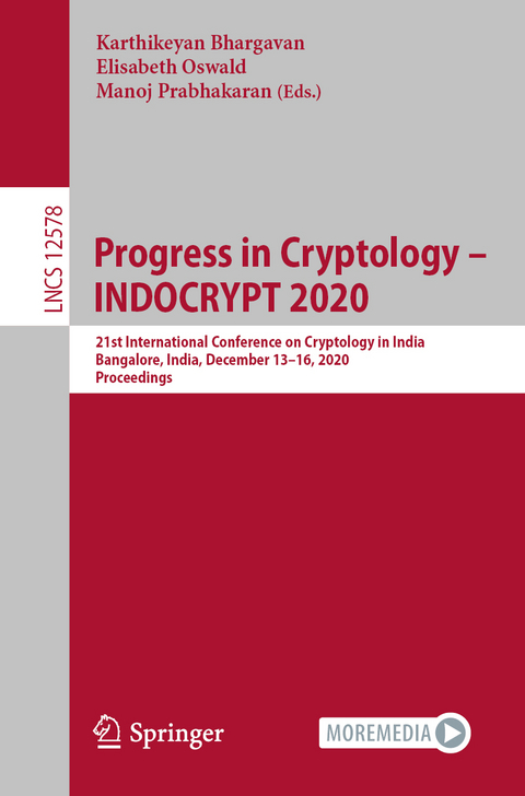 Progress in Cryptology – INDOCRYPT 2020 - 