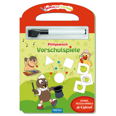 Tr&ouml;tsch Unser kleines Sandm&auml;nnchen Schreib und wisch weg Vorschulspiele Pittiplatsch Pappenbuch - 